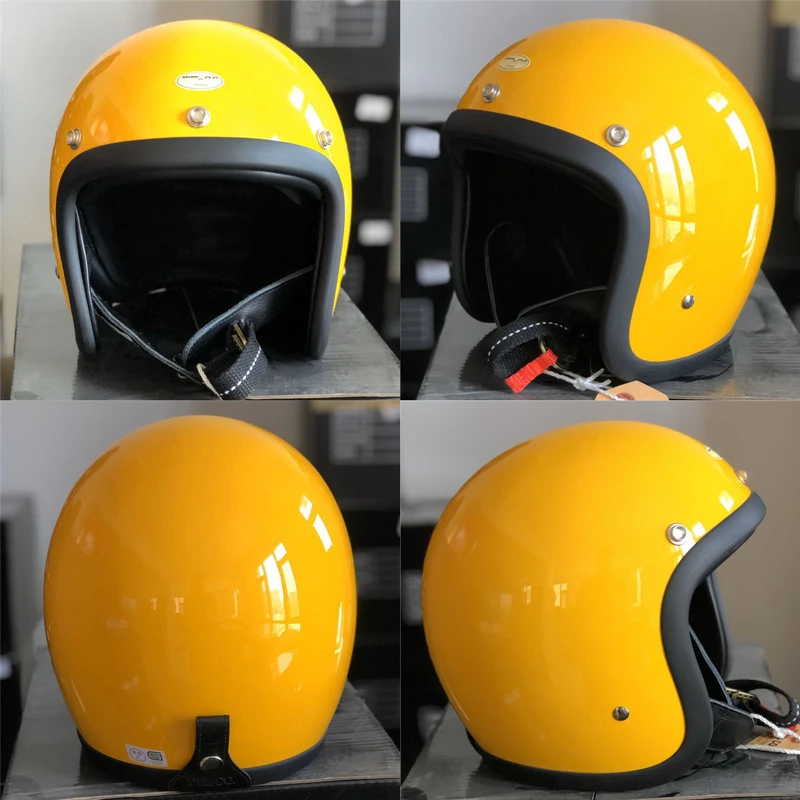 Japanese TT&CO High Quality Motorcycle Helmet Cafe Racer Style Open Face Helmet Retro Scooter Jet Motorbike Riding Capacete