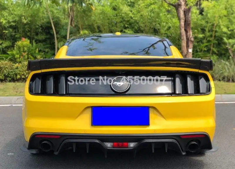 Спойлер из углеродного волокна для ford mustang ЧЕРНЫЙ заднего крыла багажник спойлер для ford mustang