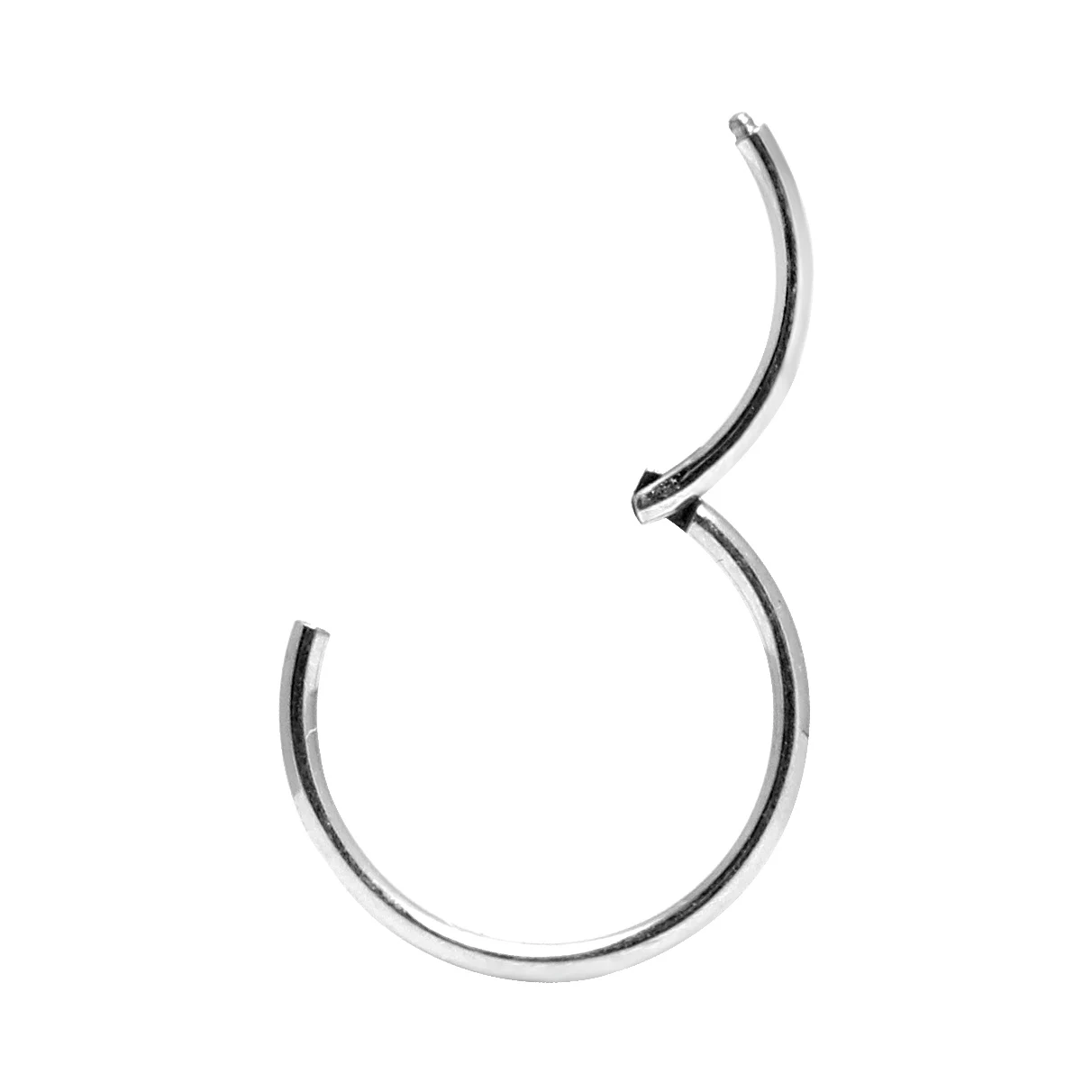 20 г 18 г 16 г 14 г 316l хирургическая сталь Спираль Daith Tragus Пирсинг ювелирные изделия для тела шарнирный сегмент нос кольцо обруч губы кольца серьги - Окраска металла: Silver