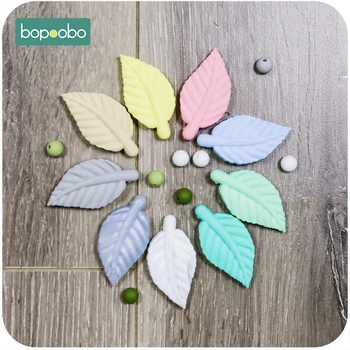 

Bopoobo 10pcs Leaf Silicone Teether Baby Teething Eco-friendly BPA Free Baby Teething Baby Product DIY Baby Mobile Holding Toys