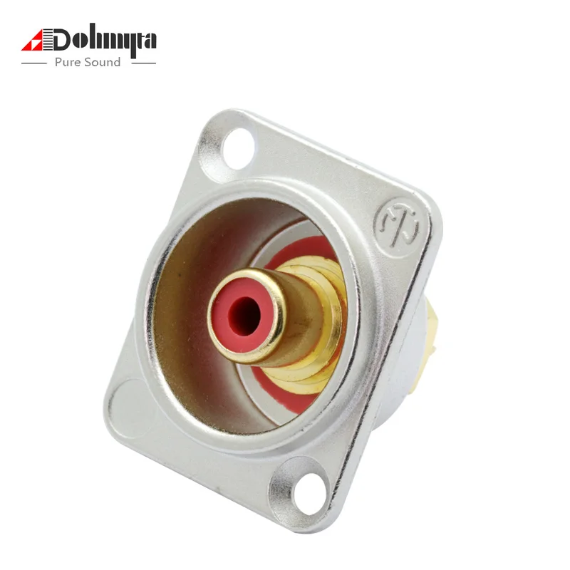 

1PC RCA Connector Original Quality Welding Free RCA Female Panel Mount Adapter for Speaker Audio DIY Repair with Screw Nuts Gold