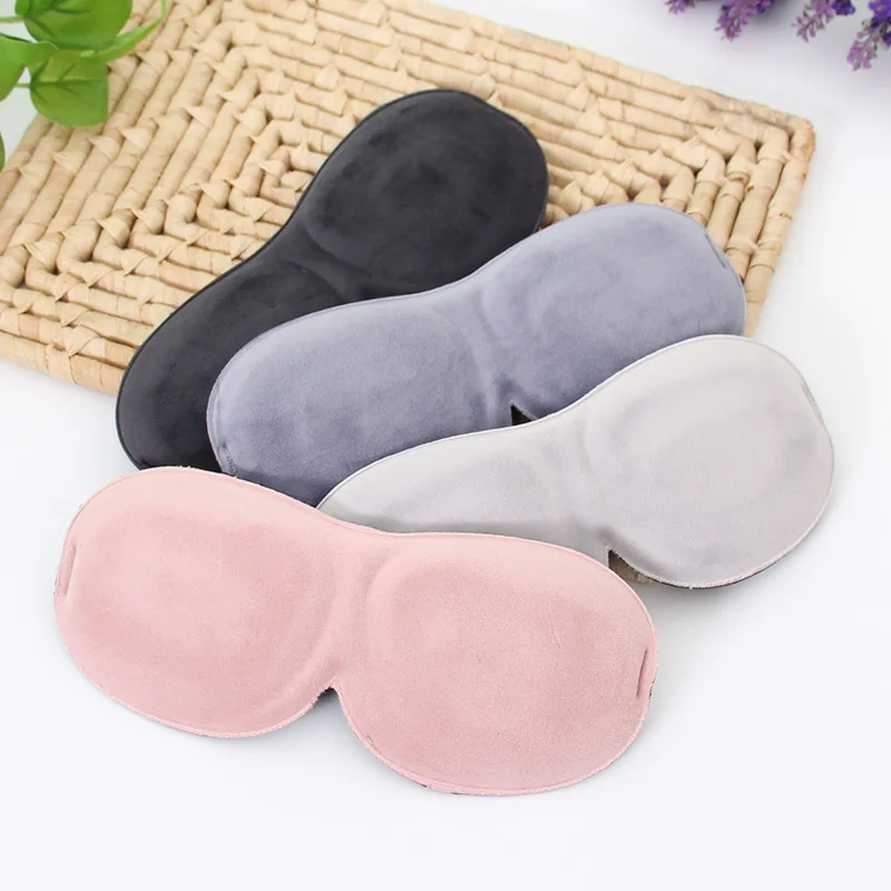

Hot Selling Travel Portable Lettered Plush 3D Seemless Draping Cutting/three-dimensional Cutting Eye Patch Shading Sleep Comfort