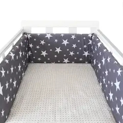 Детская кровать в скандинавском стиле со звездами, утолщенный бампер, цельнокроеная кроватка вокруг подушки, защита для кроватки, подушки