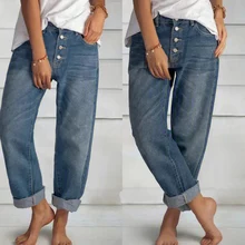 FAKUNTN Women's Jeans High Waist Mom Wide Leg Pants New fashion vintage Blue Straight Pants Oversize Overalls Loose Ladies Pants