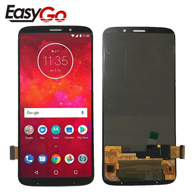 Для Motorola Moto Z3 Play LCD дисплей с сенсорным экраном дигитайзер сборка черный белый