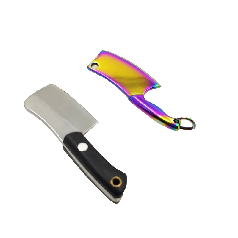 Swayboo мини нож из нержавеющей стали с фиксированным лезвием, карманный нож с черной ручкой и кожаным набором, титановый кухонный нож, ручной инструмент