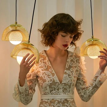 

Modern LED Iron Art Pendant Lights Lighting Postmodern Living Room Restaurant Indoor Deco Pendant Lamp Bedroom Bedside Luminaire