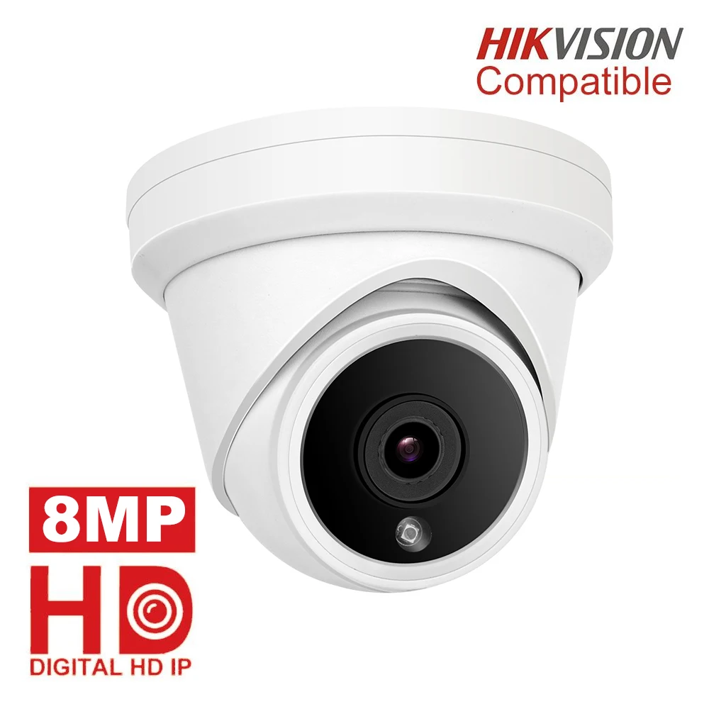 8CH 4K Hikvion OEM POE NVR комплект камер видеонаблюдения Системы 4/6/8 шт. 8MP башни безопасности купольная камера POE IP Камера видеонаблюдения 2 ТБ HDD