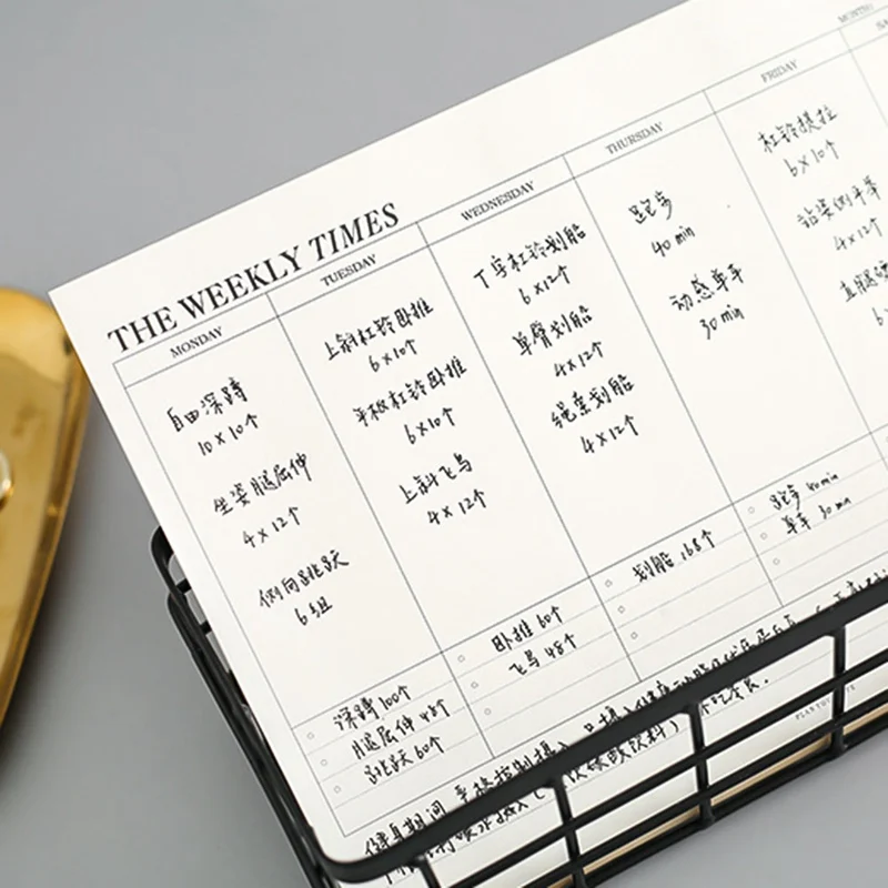 1 шт. простой бизнес-календарный план Блокнот Tearable Notepad To-Do Note Ежемесячный план Записные книги студенческие офисные принадлежности 60 листов