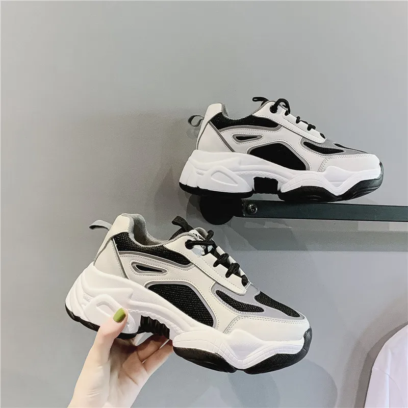 

Glitter Sneakers Women 2019 New Women Shoes Sneakers dames Winter Autumn Black Sneakers Women White Chunky Sneakers Platform