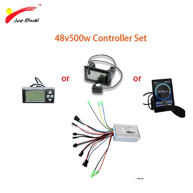 Js 48V 500W колесо электродвигателя комплект бесщеточный мотор ступицы передний задний мотор колеса E-Bike 2" 700C ЖК-дисплей для