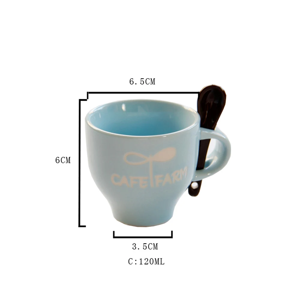Dishwasher Safe Ceramic Cute Letters Pattern Coffee Milk Mug Cup Home Office
