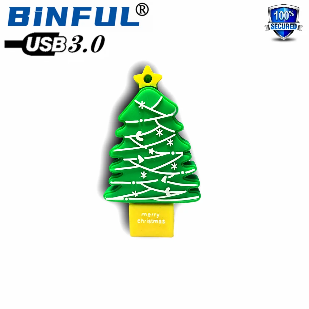 BINFUL подлинный USB 3 0 Рождественская елка usb флэш накопитель мультфильм 8G 16G 32G 64G 128G