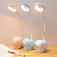Lámpara Led de mesa creativa, luz de mesa de aprendizaje ajustable con temperatura de tres colores, enchufe de carga, doble uso