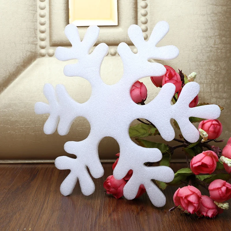 DIY foam Fake Snowflakes Christmas ornaments winter snow decoration Home Christmas Party New Year Xmas Tree Pendants Hanging Decoration Window Decoration 1 Pack