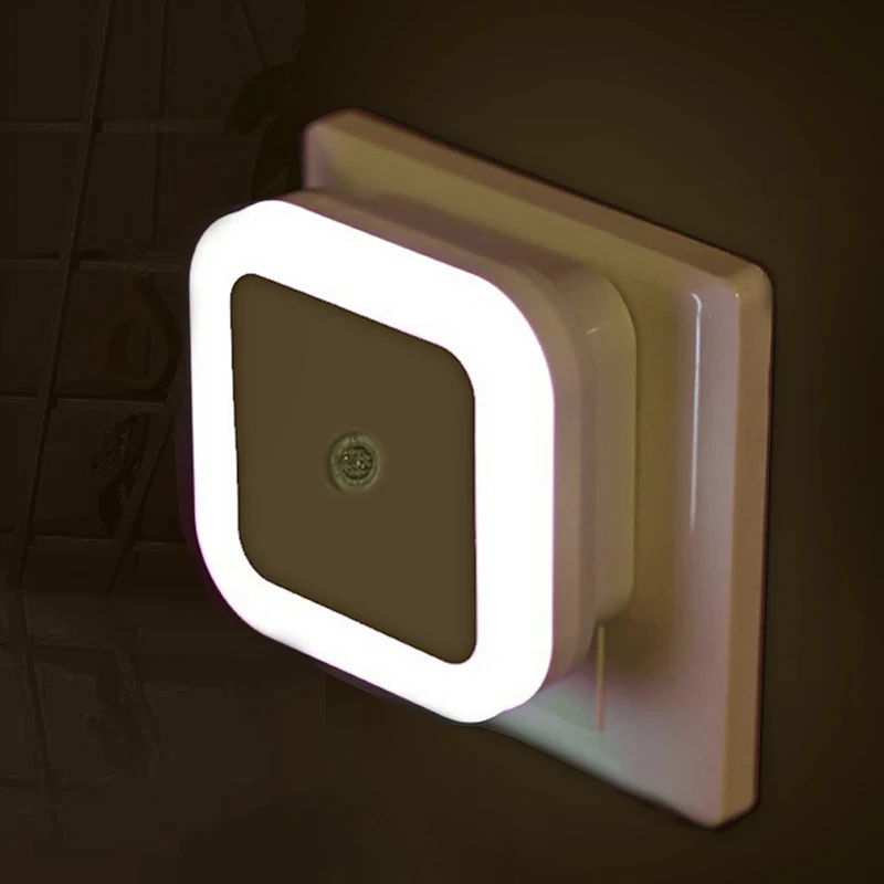 LED Night Light Mini Light Sensor Control 110V 220V EU US Plug Nightlight Lamp For Children
