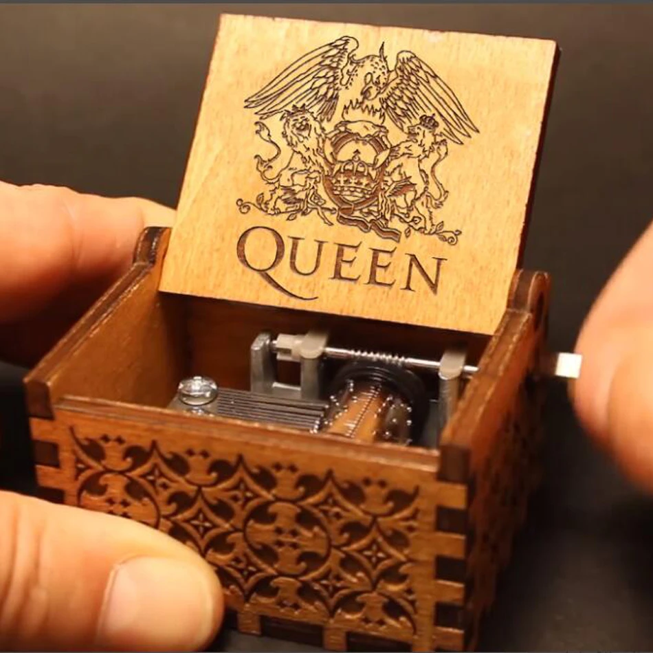 

Queen Music Box Wooden Hand Cranked Imagine John Island Princess Games Of Trhones Love Dad And MOM Star Wars Christmas Gift