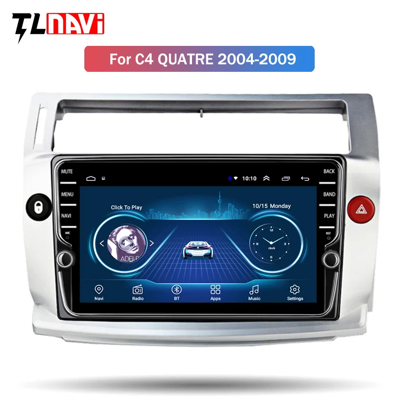 Physical Knob Android 8.1 Car Radio for Citroen C4 C-Triomphe C-Quatre 2004-2009 car dvd gps navigation multimedia player