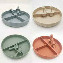 Assiettes en Silicone pour bébés, bols à manger en toute sécurité, plats solides pour enfants, bols d'alimentation pour enfants 