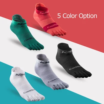 

AONIJIE E4110 One Pair Lightweight Low Cut Athletic Toe Socks Quarter Socks For Five Toed Barefoot Running Shoes Marathon Race