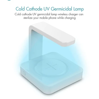 

2 In 1 Wireless Fast Charging Cellphone UV Sterilizer Charger Portable Phone Ultraviolet Disinfection Lamp Phone Sterilizer