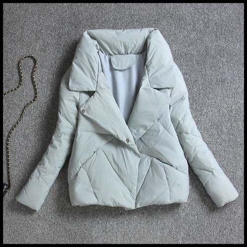 Light blue AYUNSUE/короткая женская куртка-пуховик в Корейском стиле; сезон осень-зима; 90% белый пуховик; Женская куртка-пуховик; Chaqueta Mujer KJ3352 - Цвет: Light blue