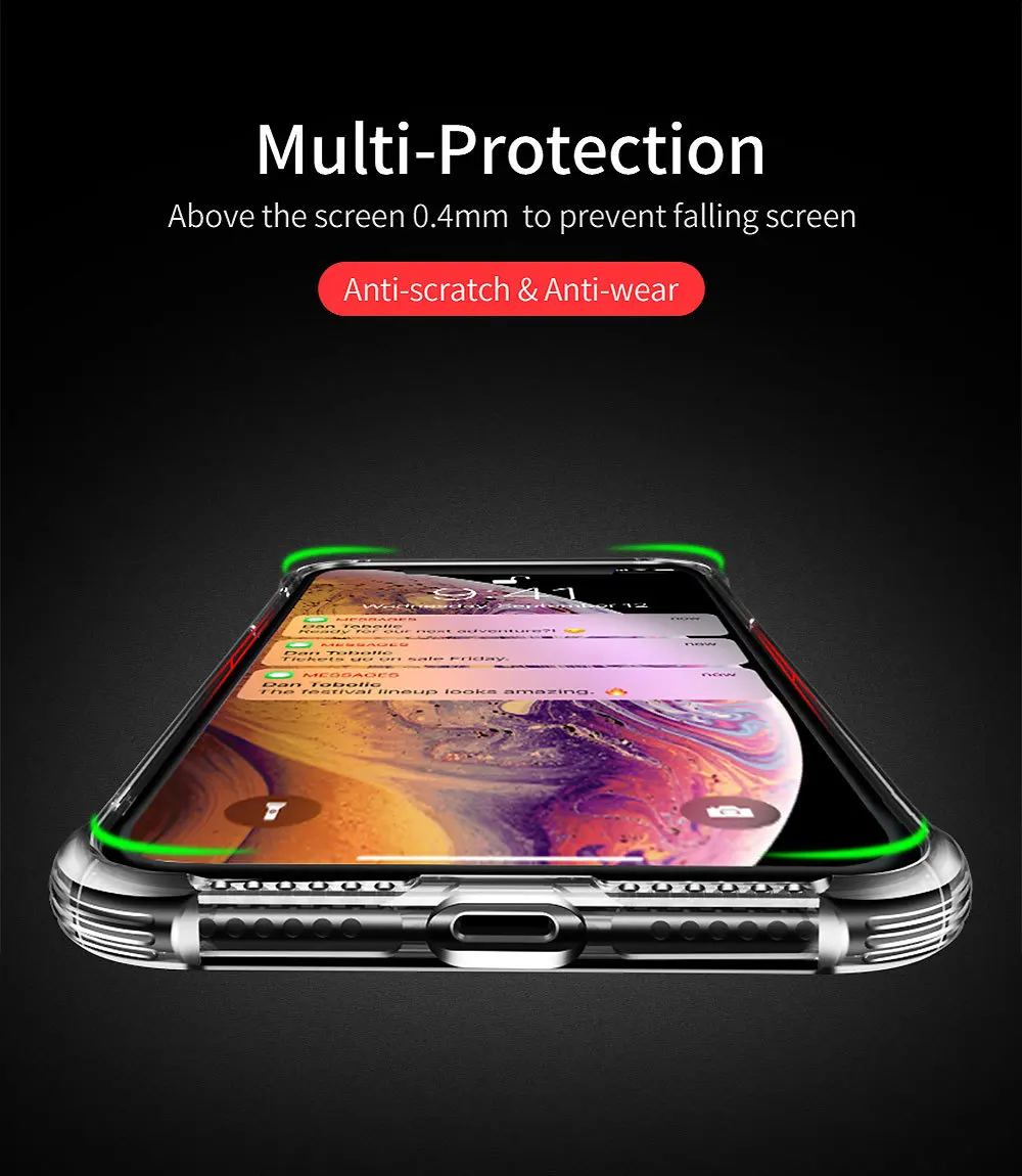 Противоударный чехол для телефона Essager для iPhone 11 Pro XS Max X XR 8 7 6 6S Plus 5 5S SE 8plus 7plus роскошный силиконовый чехол-накладка