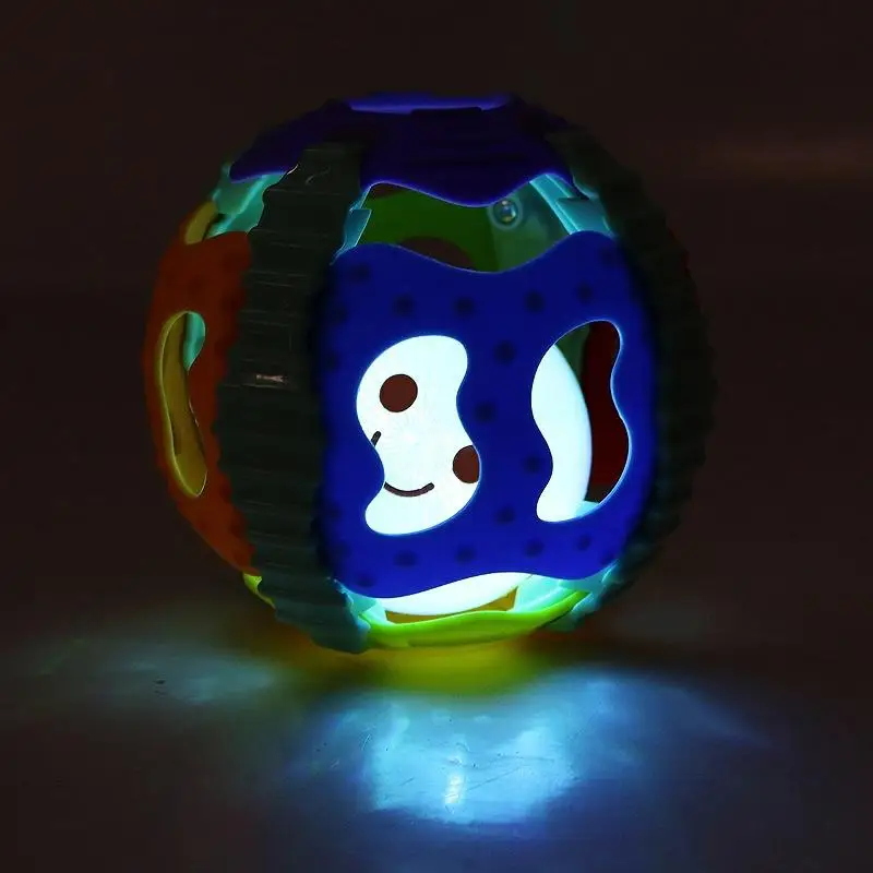 Мягкий полый шар hobbylan для малышей, цветная яркая погремушка-грызунок для мальчиков и девочек, случайный цвет