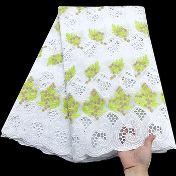 

swiss voile lace in switzerland latest african lace fabric white+green swiss lace fabric 2.5yards cotton fabric for dress 9L012