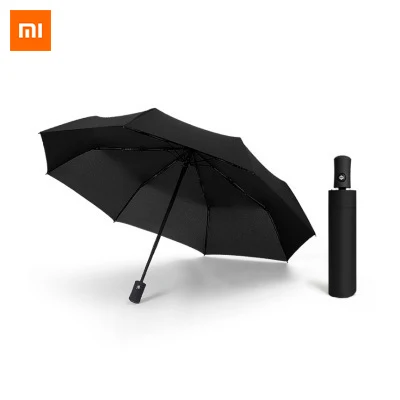 Xiaomi Ветрозащитный Зонт Автоматический Складной Дождливый Солнечный зонт авто роскошный большой для женщин и мужчин бизнес алюминиевый сплав зонтик