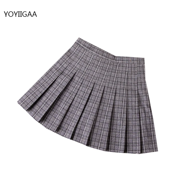 Summer Women Pleated Skirt High Waist Female Plaid Skirts Preppy Style Ladies Girls Dance Mini Skirt Fashion Chic Woman Skirts a13
