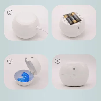 

95*75mm Nipple Electric Ultraviolet Cleaning Germs Storage Box Mini Baby Bottle Portable White Pacifier Sterilization Box
