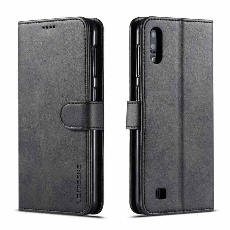 Luxury Vintage Leather Flip Wallet Phone Case with Magnetic Closure