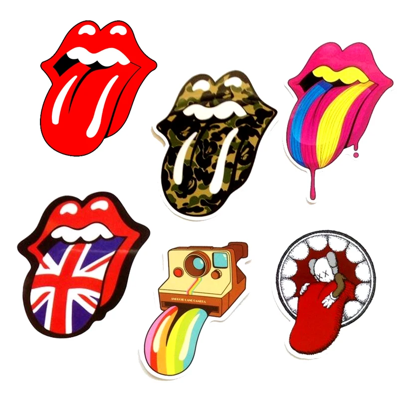 Интересные Rolling Stone язык логотип автомобиля гитара скейтборд Ноутбук наклейка на