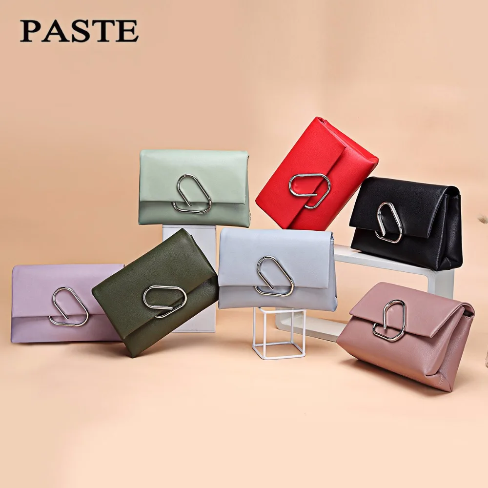 Envío Gratis, Bolso de hombro pegado 100% suave de cuero genuino OL estilo de las mujeres bolsos de hombro de las señoras Bolso pequeño - 6