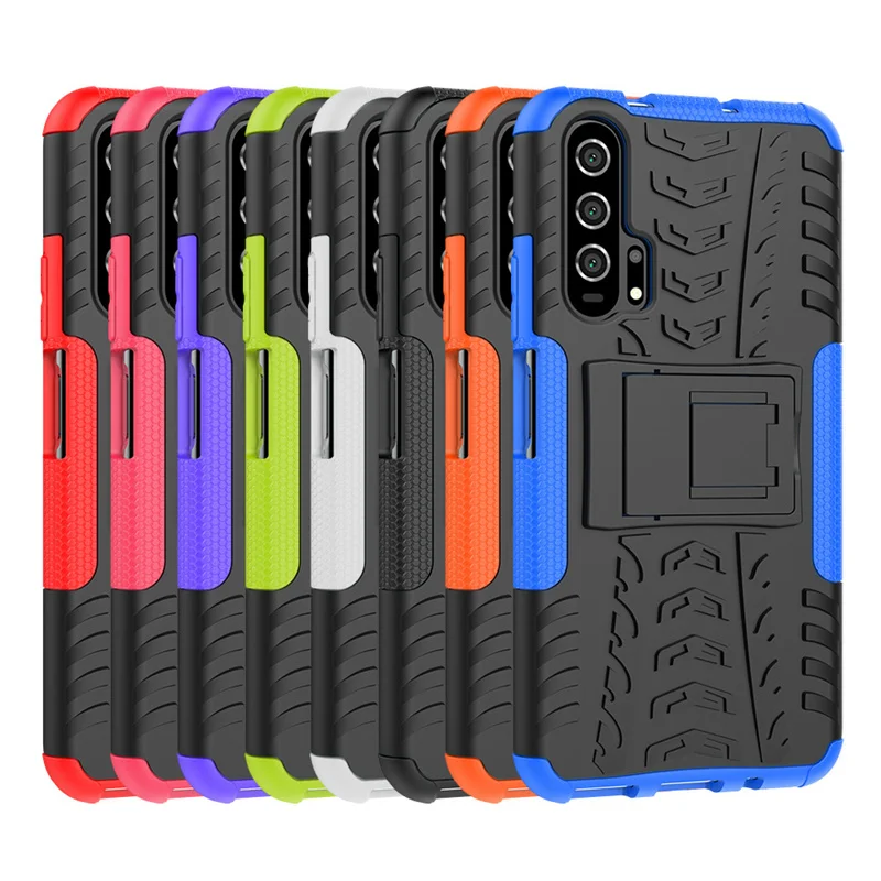 

For Huawei Honor 20 Pro Case Shockproof PC + TPU Armor Cover for Huawei Honor 20 V20 Kickstand Stand Phone Cases Fundas Capa