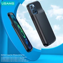 USAMS Battery Charger Case for iPhone 12 11 X Series 4500mAh Power Bank Case Portable Safe Stable Charging Case Protector
