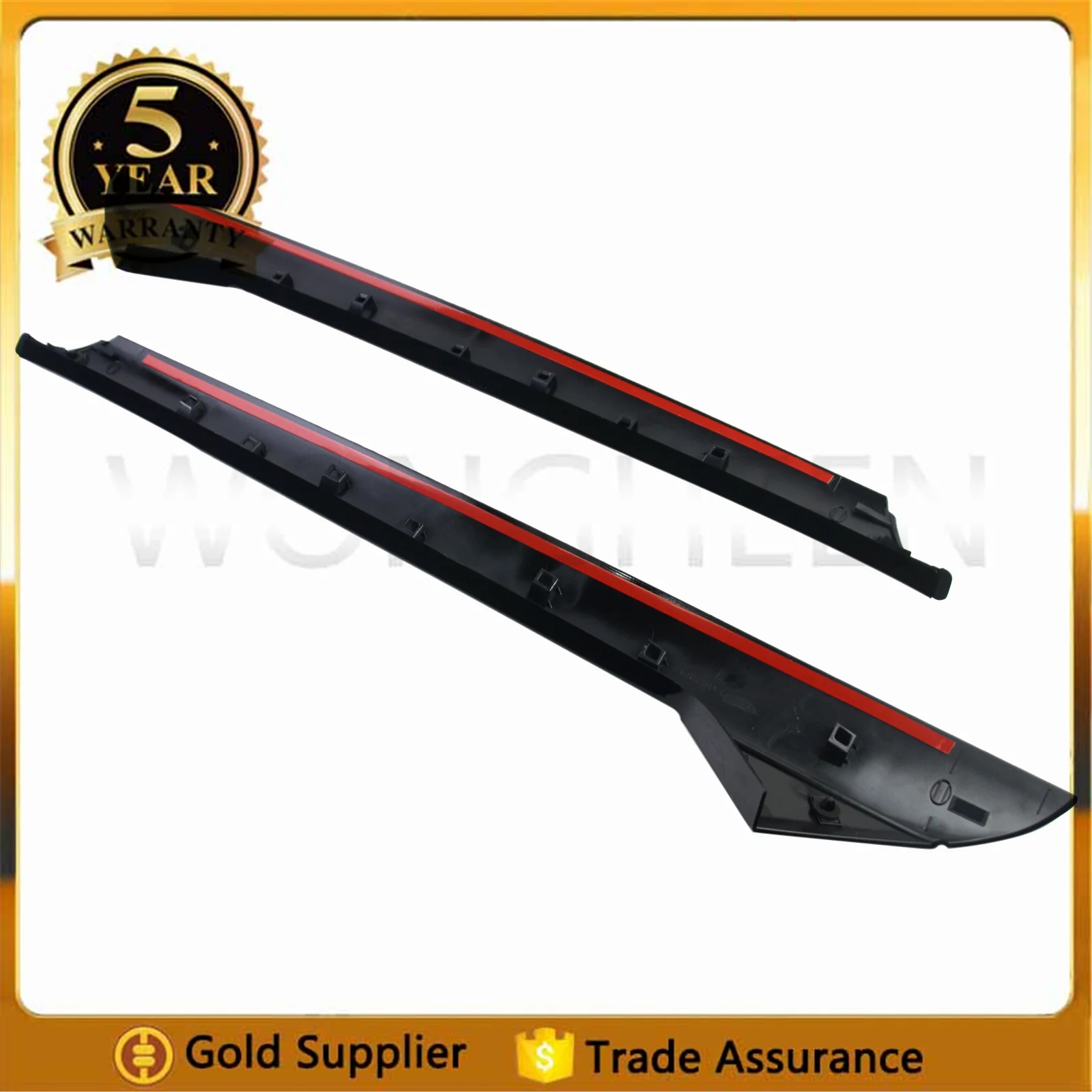 2pcs Front Left+Right Windshield Outer Trim Molding BB5Z7803144AA BB5Z7803145AA for Ford Explorer 2011- 2.3L / 3.5L