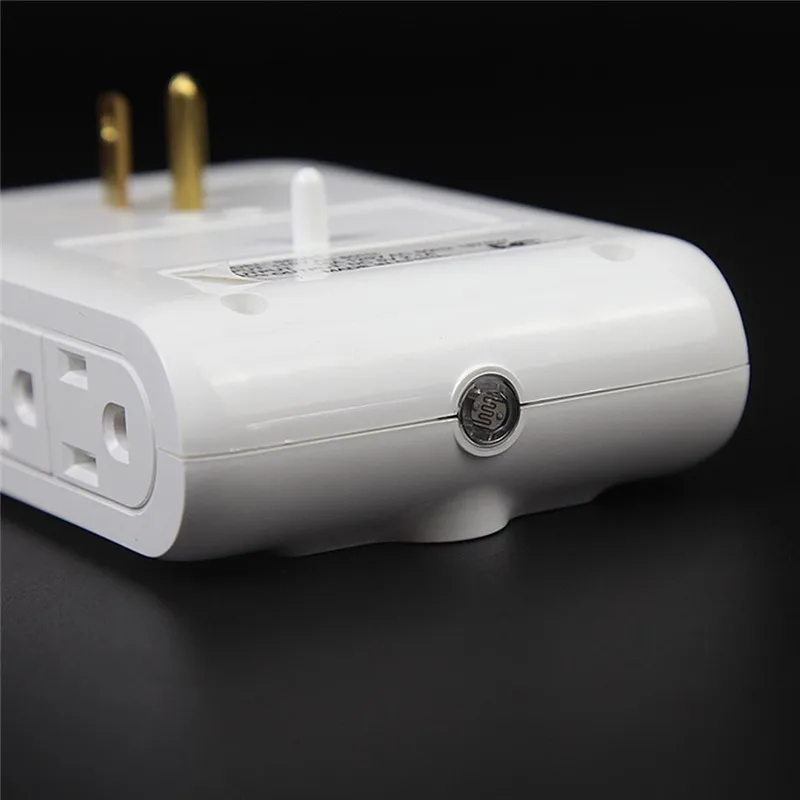 Wall Mount Charger 2 USB Ports and 4 AC Outlets Charging Station LED Night Light with Phone Holder Lamparas 40DEC1008