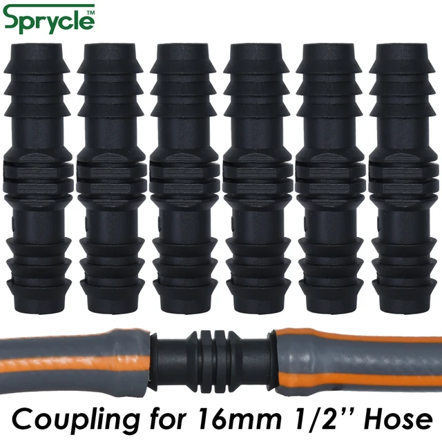 Sprycle 10Dcs 16 Mm -Es Tengelykerekek Egyenes Csatlakozó Mikrocsepp Öntözés 1/2 ' Pe Csőcsövek Javítás Kerti - Image 3