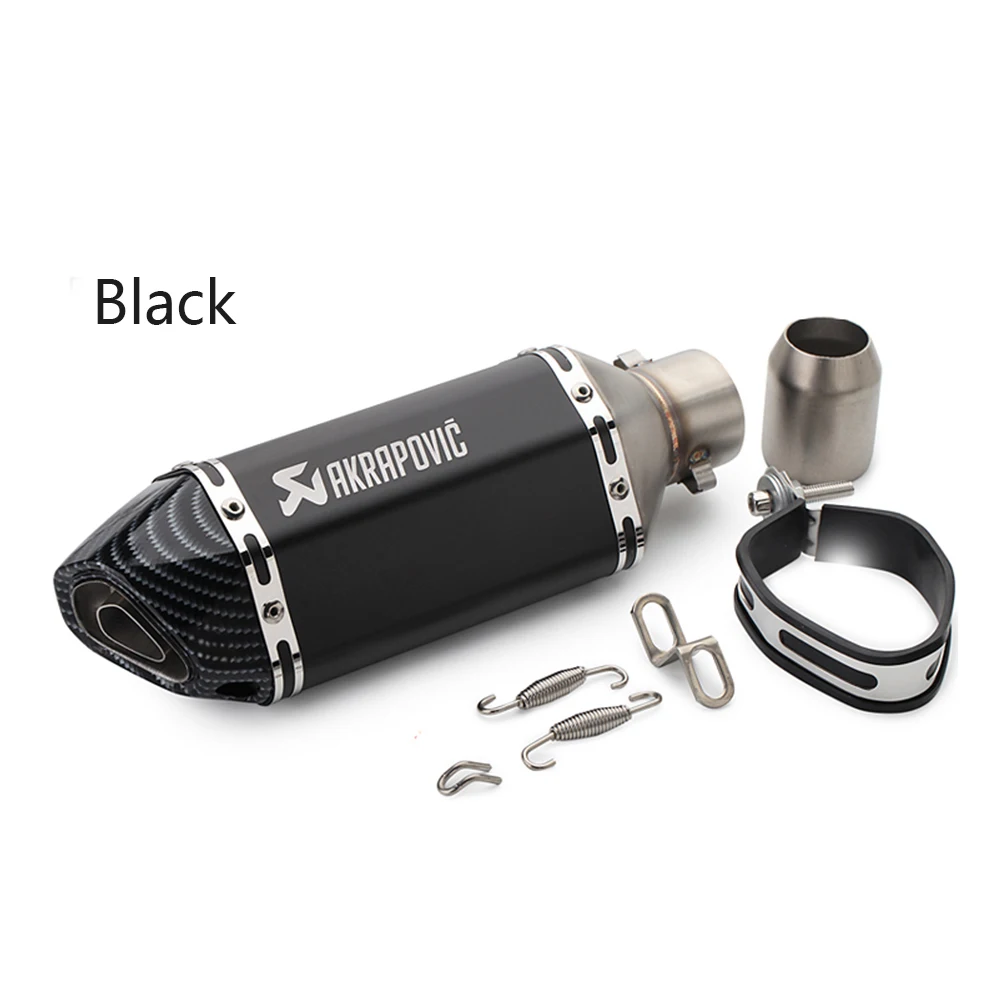 DB killer Мотоцикл выхлопная труба akrapovic глушитель для yamaha ybr 125 aprilia sl1000 falco MV Agusta Brutale 675 yamaha xsr 900 - Цвет: Black