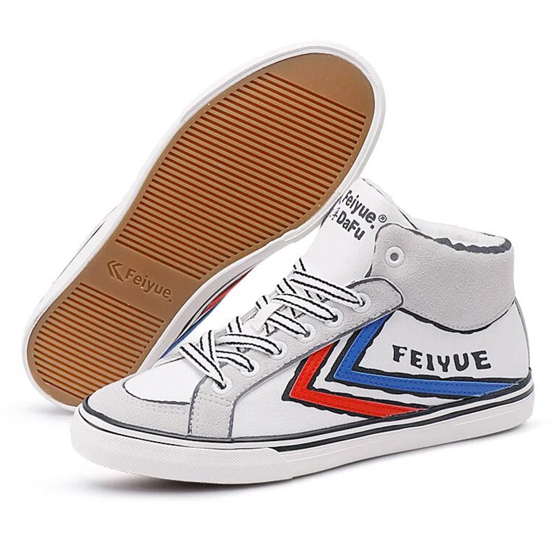 Feiyue/обувь в китайском стиле; обувь для кунг-фу; резиновые классические высокие женские кроссовки; сезон осень-зима; мужские Нескользящие кроссовки Feiyue для боевых искусств