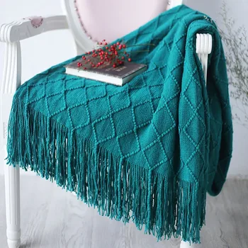 

Nordic Knitted Throw Thread Blanket Bedding Sofa Plaid Travel TV Nap Blankets Soft Towel Bed Plaid Tapestry