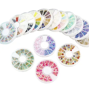 

10 Box Mermaid Symphony Pearl Nail Art Decoration Gradient Symphony Round Ball Nail Beads Decorations Charm Manicure Accessories