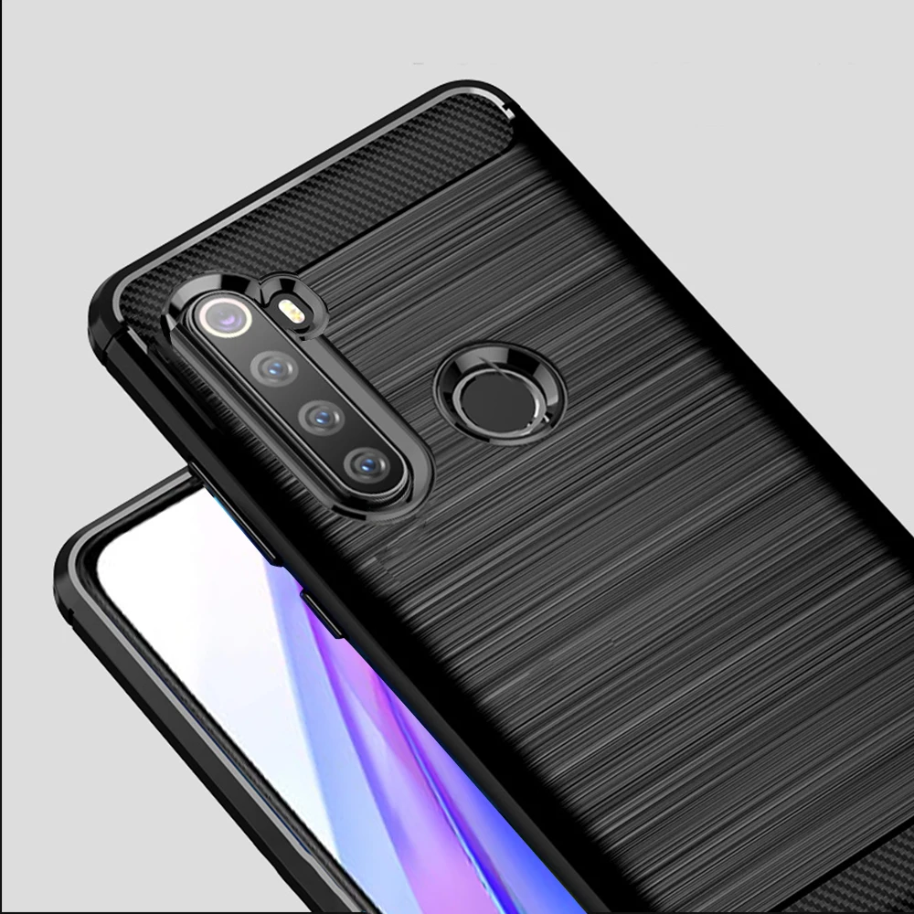 Чехол для Xiaomi Redmi Note 8 T гибкий чехол из углеродного волокна с полной защитой