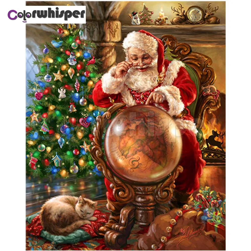 

Diamond Painting Full Square/Round Drill Christmas Santa Claus 5D Daimond Painting Embroidery Cross Stitch Crystal Mosaic Z576