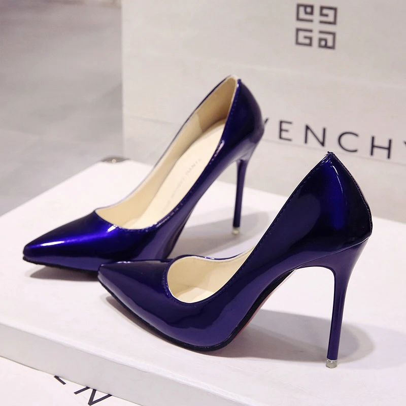 

Spring and autumn new ladies high heel fine with apricot women's shoes pointed shallow mouth wild sexy nude women's shoes