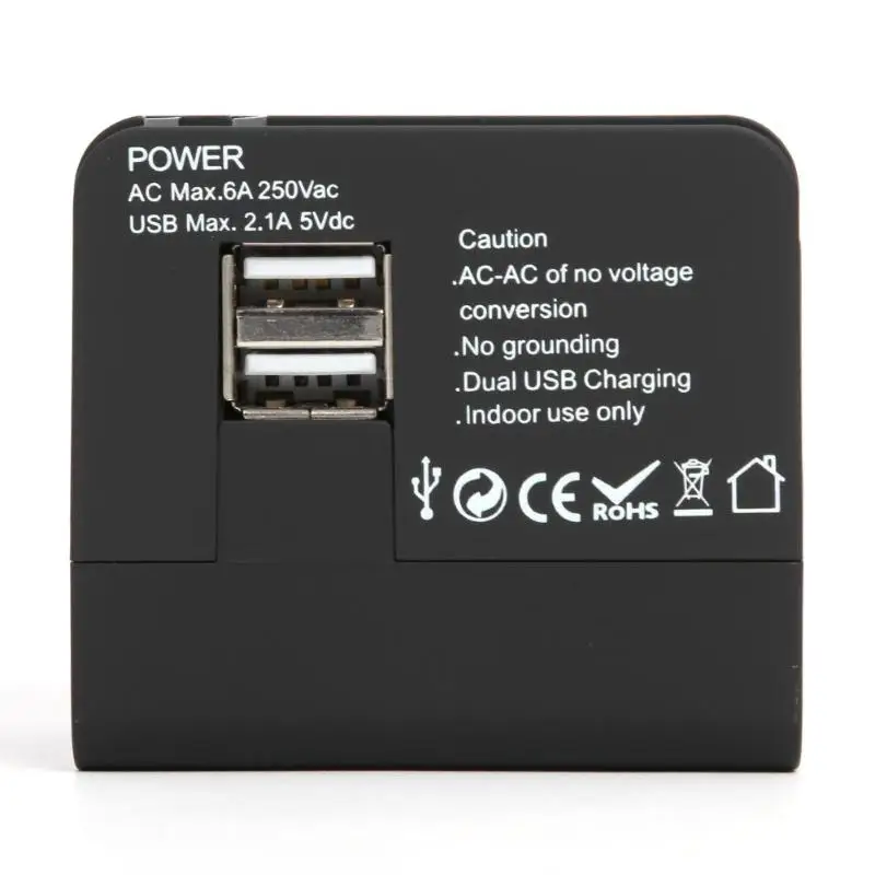 Глобальная универсальная конверсионная вилка для путешествий Разъемы USB адаптер питания конвертер