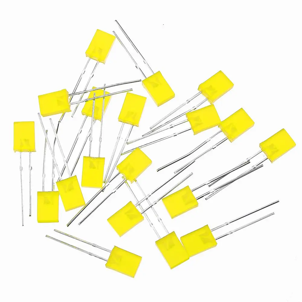 

100pcs 2*5*7mm Square LED Yellow Light-emitting Diode 2X5X7 LED Diode