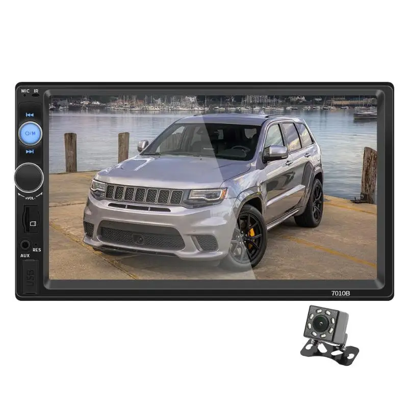 Add Camera Двойной DIN Bluetooth автомобильный Радио " HD Авторадио мультимедийный плеер сенсорный экран Авто аудио стерео MP5 Bluetooth FM Камера - Цвет: Add Camera